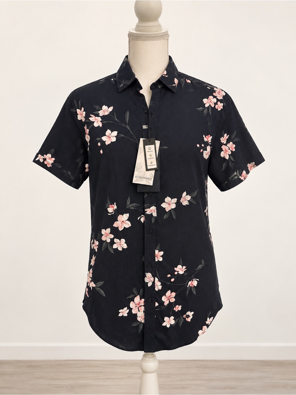 Denim & Flower Men’s Floral Button-Down Shirt Size M NWT